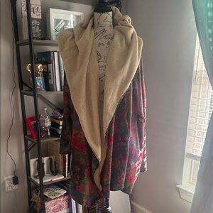 Floral Hooded Jacket with Sherpa Lining